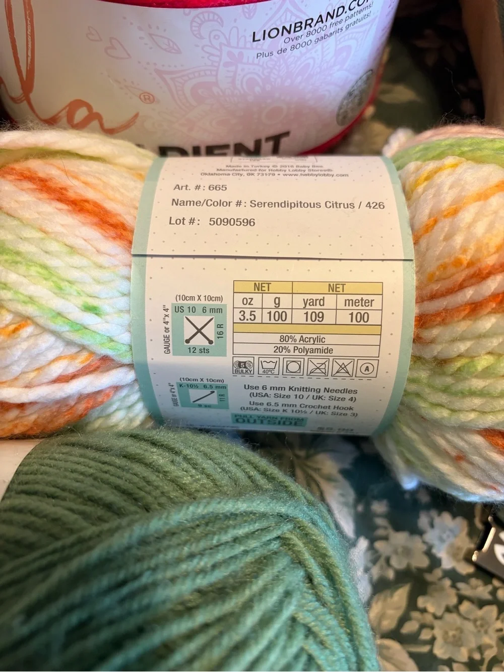 Caron Kindness & Baby Bee Yarn Bundle - Green, Pink, Teal, Multicolor